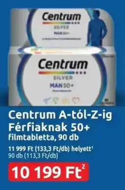 Benu Gyógyszertárak Centrum A-tól-Z-ig Férfiaknak 50+ ajánlat