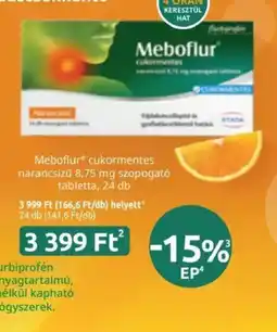 Benu Gyógyszertárak Meboflur cukormentes ajánlat
