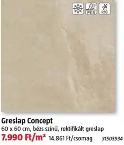 Bauhaus Greslap Concept ajánlat