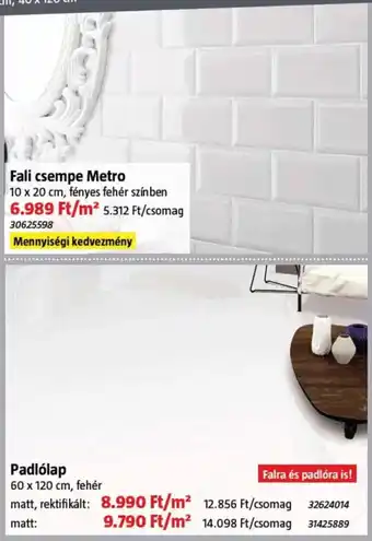 Metro fali csempe