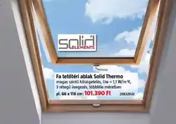 Bauhaus Solid Elements fa tetőtéri ablak Solid Thermo ajánlat