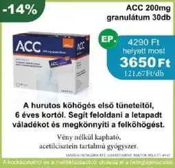 PatikaPlus acc 200mg granulatum ajánlat