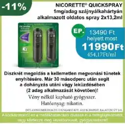 PatikaPlus Nicorette quickspray ajánlat