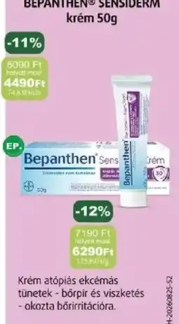 PatikaPlus Bepanthen sensiderm krém ajánlat