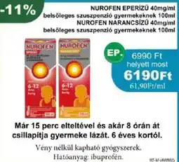 PatikaPlus nurofen eperizó ajánlat