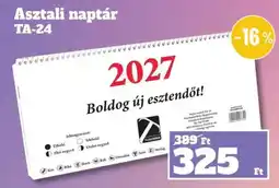 Family Diszkont T-calendar asztali naptár ajánlat