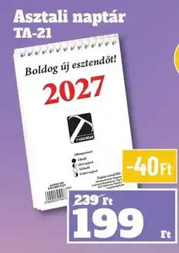 Family Diszkont T-calendar asztali naptár ajánlat