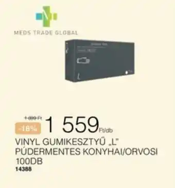 Meds Trade Global vinyl gumikesztyu l