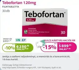 Kulcs Patika Tebofortan ajánlat
