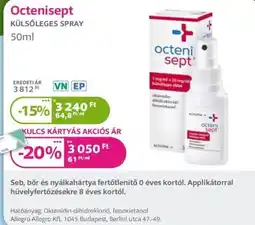 Kulcs Patika Octenisept külsőleges spray ajánlat