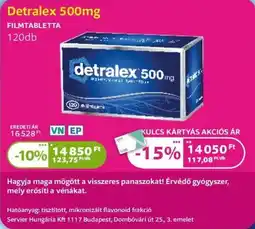 Kulcs Patika Detralex 500mg ajánlat