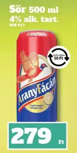Family Diszkont Arany Fácán sör ajánlat