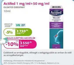 Kulcs Patika Actified oldatos orrspray ajánlat
