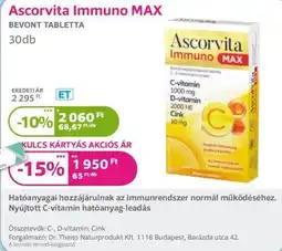 Kulcs Patika Ascorvita immuno max ajánlat