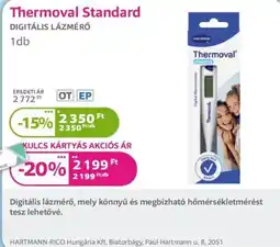Kulcs Patika Thermoval Standard digitális lázmérő ajánlat