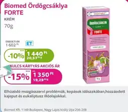 Kulcs Patika Biomed ördögcsáklya ajánlat