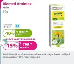 Kulcs Patika Biomed arnimax krém ajánlat