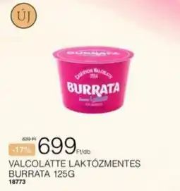 Chef Market Valcolatte laktózmentes burrata ajánlat