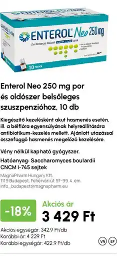 Alma Gyógyszertárak Enterol Neo ajánlat