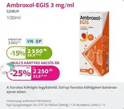 Kulcs Patika Ambroxol-egis ajánlat