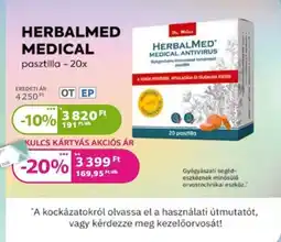 Kulcs Patika herbalmed medical pasztilla ajánlat