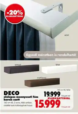 Diego Deco előlapos mennyezeti fém karnis szett ajánlat
