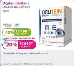 Kulcs Patika Ocutein brillant lágyzselatin kapszula ajánlat