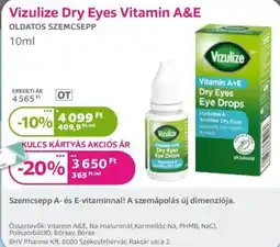 Kulcs Patika Vizulize dry eyes vitamin a&e ajánlat