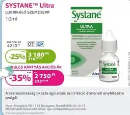 Kulcs Patika Systane ultra ajánlat