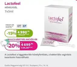 Kulcs Patika Lactofeel hüvelygél ajánlat