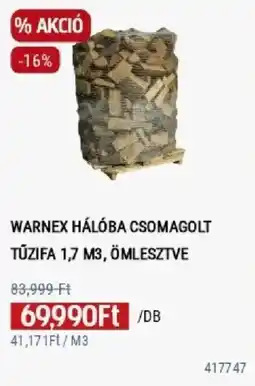 Praktiker Warnex hálóba csomagolt tűzifa ajánlat