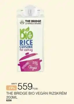 Chef Market The Bridge bio vegán rizskrém ajánlat