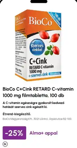 Alma Gyógyszertárak BioCo c-vitamin ajánlat