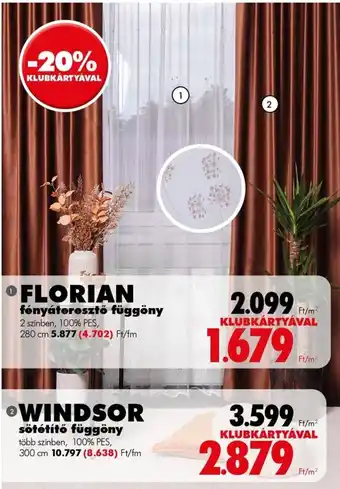 Florian fényáteresztő függöny