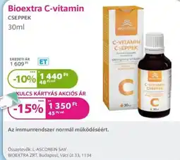 Kulcs Patika Bioextra c-vitamin cseppek ajánlat