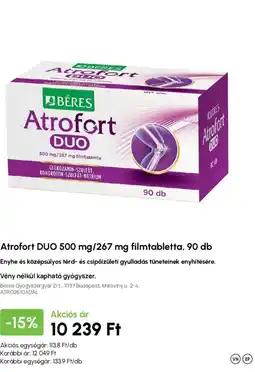 Alma Gyógyszertárak Béres atrofort duo ajánlat