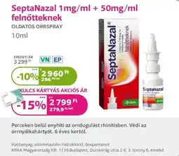 Kulcs Patika septanazal ajánlat