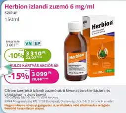 Kulcs Patika Herbion izlandi zuzmó ajánlat