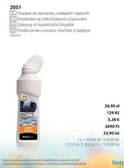 BetterStyle Szőnyeg- és kárpittisztító folyadék ajánlat
