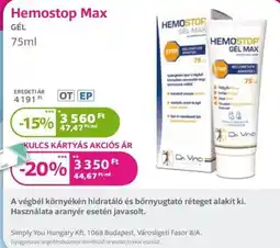 Kulcs Patika Hemostop max gél ajánlat