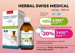 Kulcs Patika herbal swiss medical szirup ajánlat
