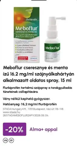 Alma Gyógyszertárak Meboflur ajánlat
