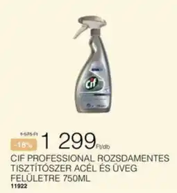 Chef Market Cif professional rozsdamentes tisztítószer acél és üveg felületre ajánlat