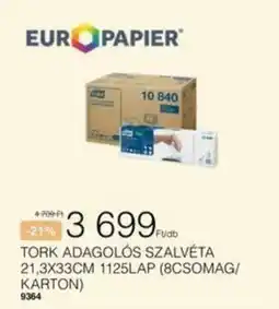 Chef Market Europapier tork adagolós szalvéta ajánlat