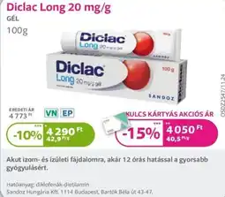 Kulcs Patika Diclac Long ajánlat