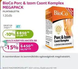 Kulcs Patika BioCo porc & izom csont komplex ajánlat