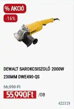 Praktiker DeWalt sarokcsiszoló 2000w 230mm dwe490-qs ajánlat