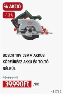 Praktiker Bosch 18v 53mm akkus körfűrész akku és töltő nélkül ajánlat