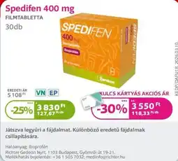 Kulcs Patika Spedifen ajánlat