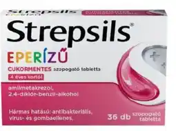 Alma Gyógyszertárak Strepsils eperízű cukormentes szopogató tabletta ajánlat
